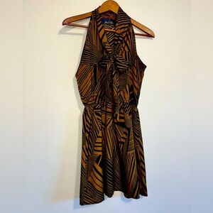 Brown and Black Blue Rain Dress